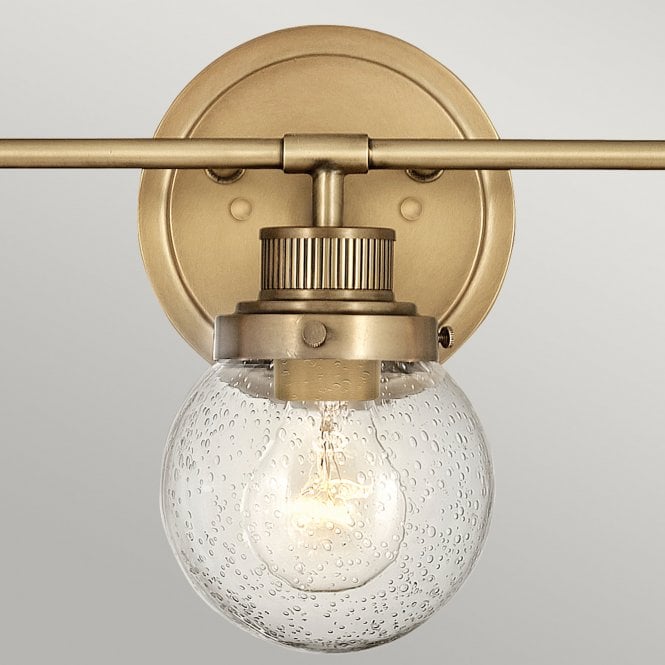 Poppy 3 Light Wall Light  Heritage Brass