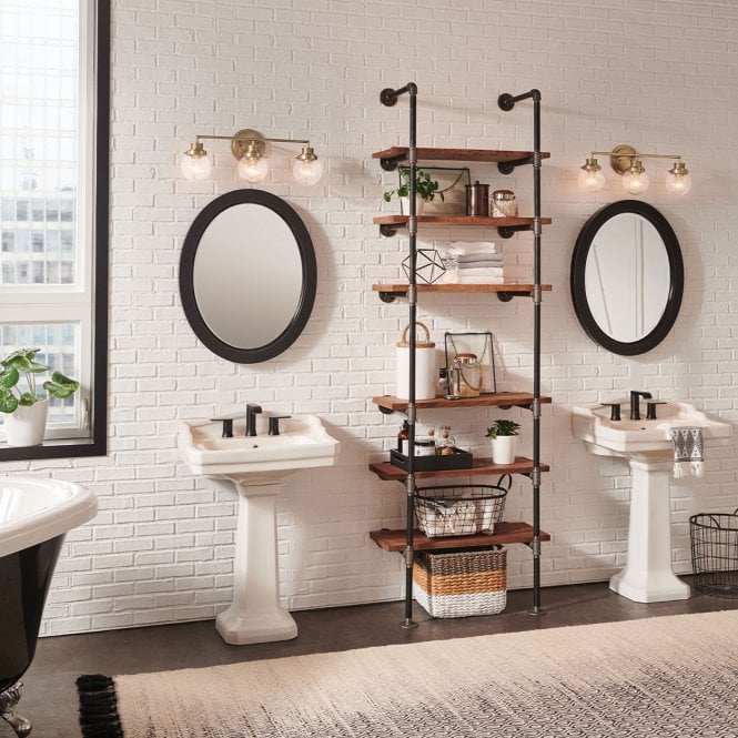 Poppy 3 Light Wall Light  Heritage Brass