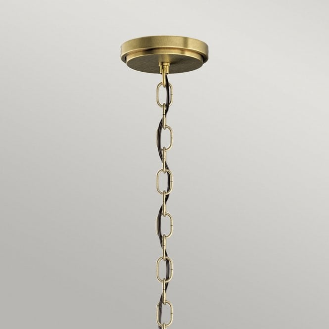 Roux 3 Light Pendant/ Semi-Flush Natural Brass