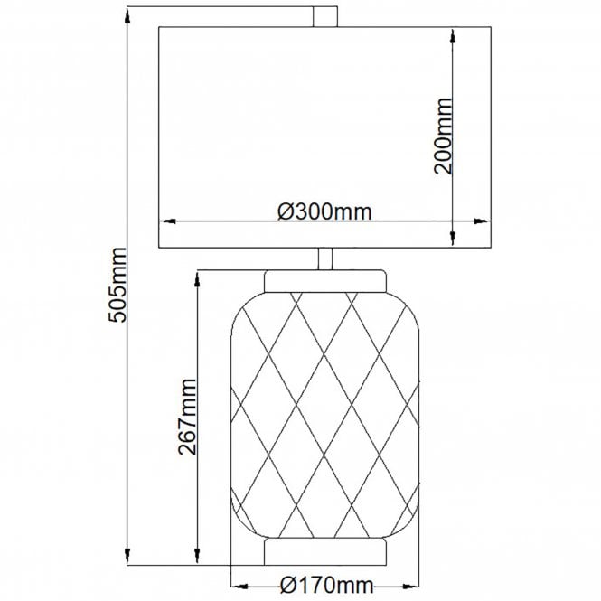 Sola 1lt Table Lamp - Breton Shade Polished Chrome / Nickel