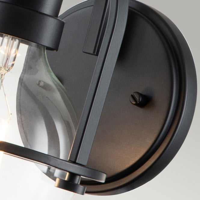 Somerset 1 Light Wall Light  Black