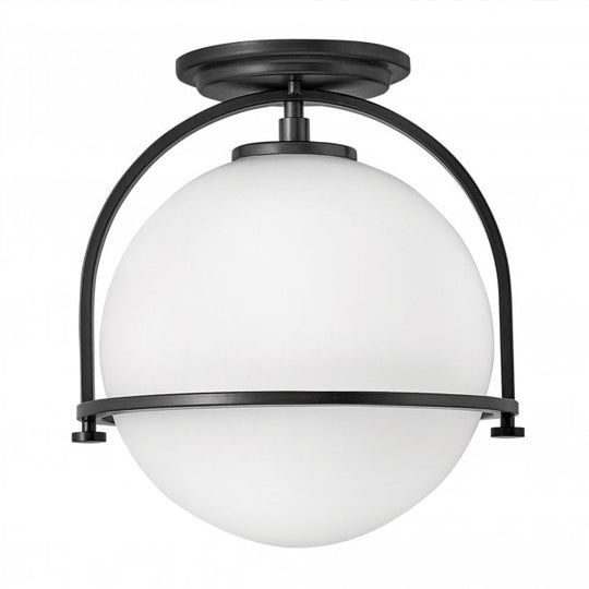 Somerset 1 Light Flush Mount  Black