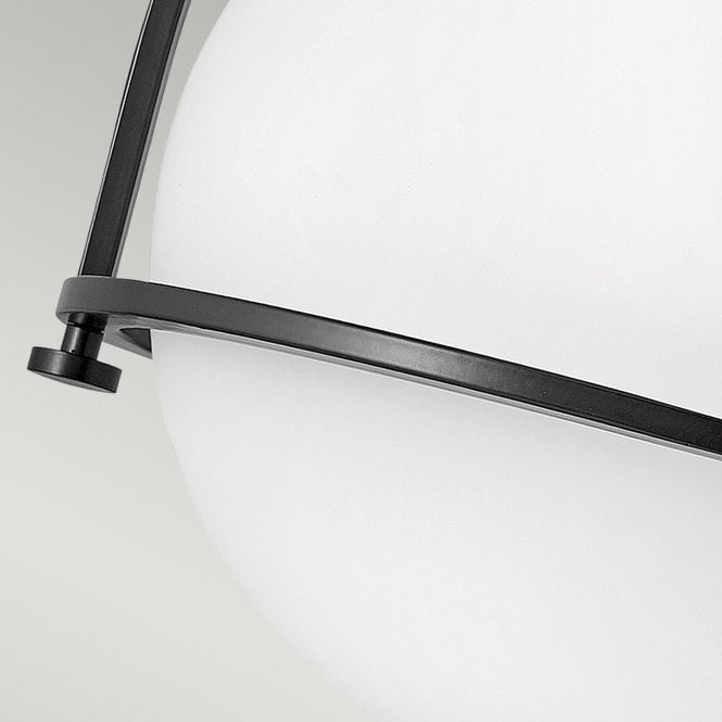 Somerset 1 Light Flush Mount  Black