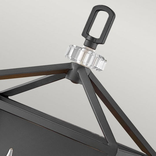 Stinson 2 Light Wall Light  Black with Polished Nickel