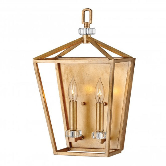 Stinson 2 Light Wall Light  Distressed Brass