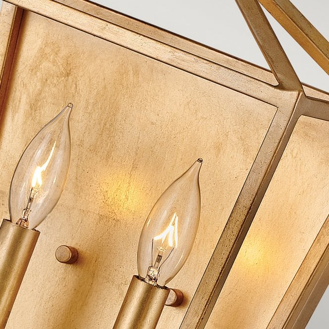 Stinson 2 Light Wall Light  Distressed Brass