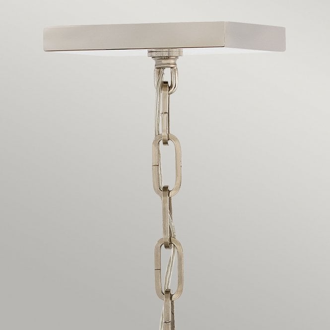 Stinson 4 Light Large Pendant/ Semi-Flush Black with Polished Nickel