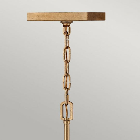 Stinson 4 Light Large Pendant/ Semi-Flush Distressed Brass