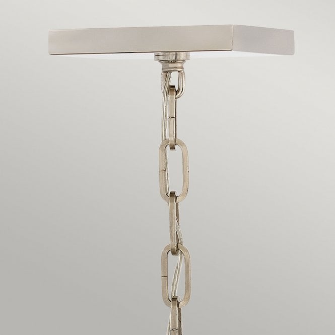 Stinson 4 Light Medium Pendant/ Semi-Flush Black with Polished Nickel