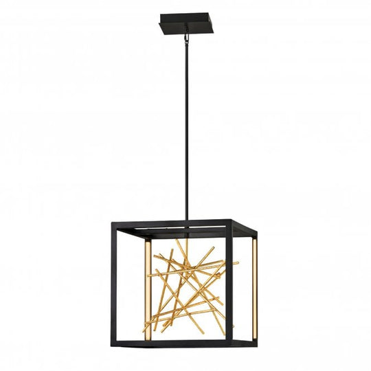 Styx LED Pendant  Black & Gilded Gold