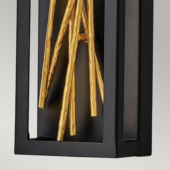 Styx LED Wall Light  Black & Gilded Gold
