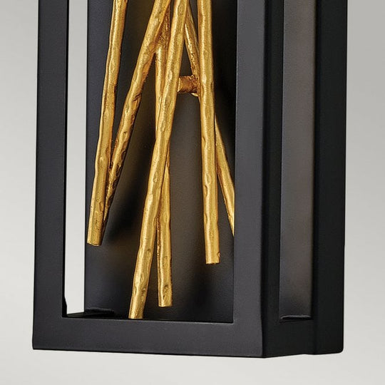 Styx LED Wall Light  Black & Gilded Gold