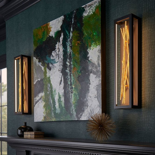 Styx LED Wall Light  Black & Gilded Gold