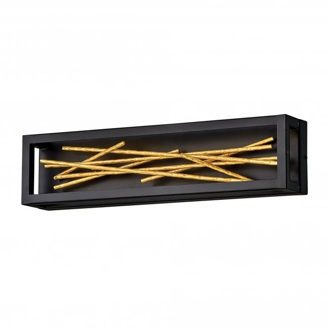 Styx LED Wall Light  Black & Gilded Gold