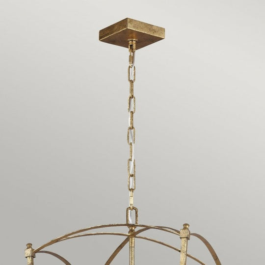 Thayer 4 Light Pendant   Antique Gild