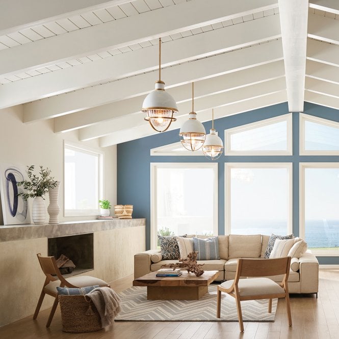 Tollis 1 Light Pendant  Natural Brass & White