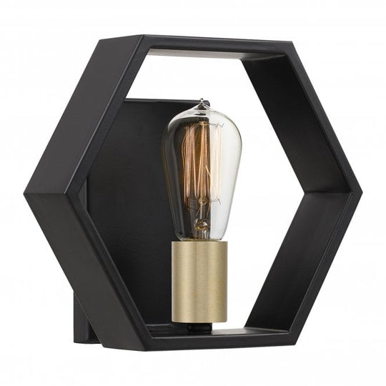 Bismarck 1 Light Wall Light Earth Black