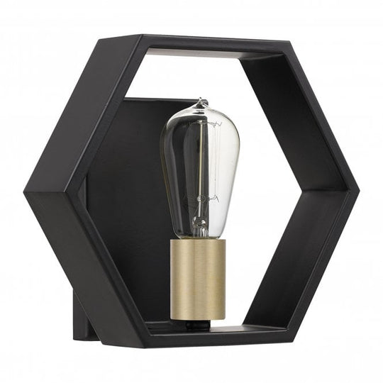 Bismarck 1 Light Wall Light Earth Black