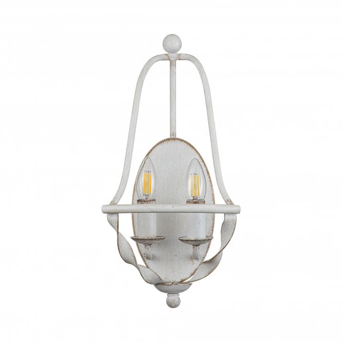Bradbury 2 Light Wall Light Antique White