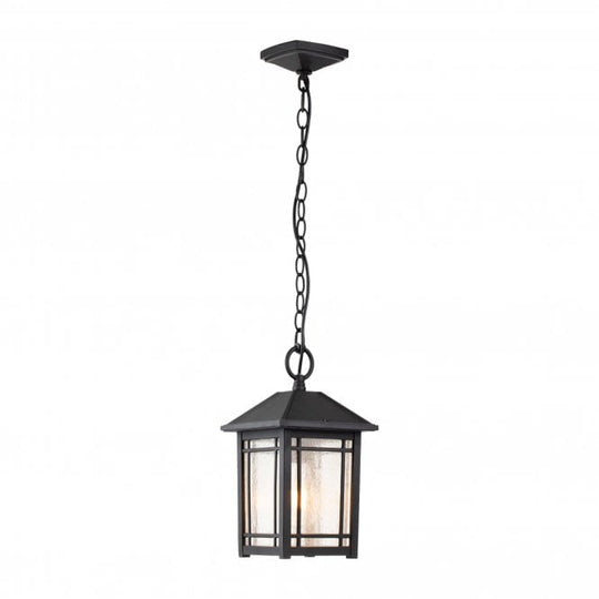 Cedar Point 1 Light Chain Lantern Black