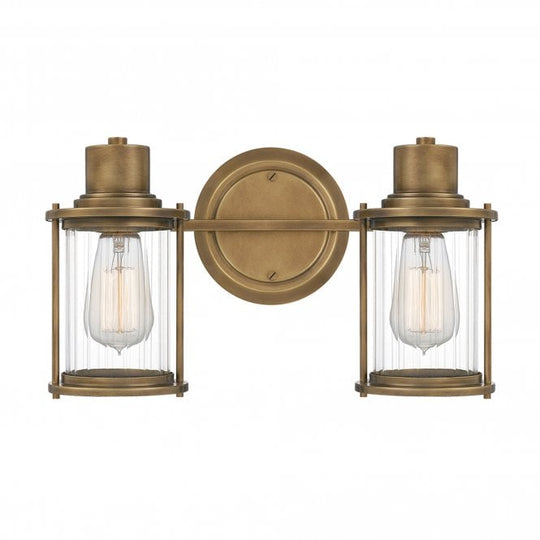 Riggs 2 Light Wall Light Weathered Brass Weathered Brass