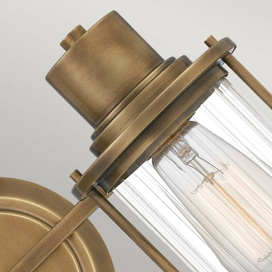 Riggs 2 Light Wall Light Weathered Brass Weathered Brass