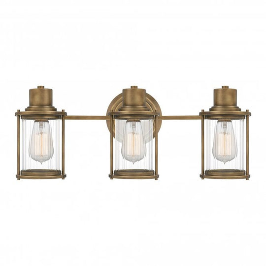 Riggs 3 Light Wall Light Weathered Brass Weathered Brass