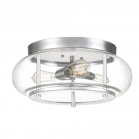 Trilogy 3 Light Flush Mount Polished Chrome