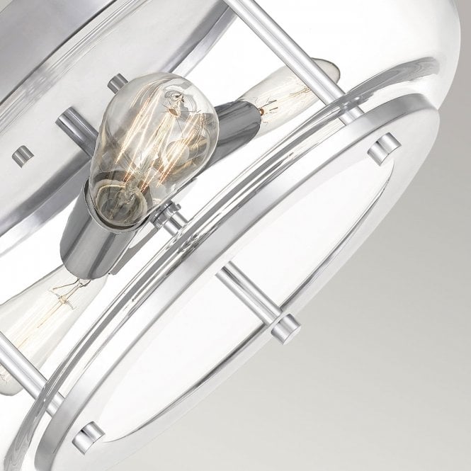 Trilogy 3 Light Flush Mount Polished Chrome