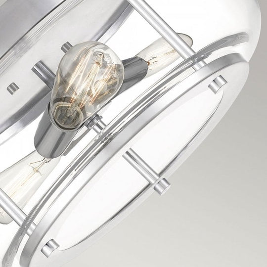 Trilogy 3 Light Flush Mount Polished Chrome