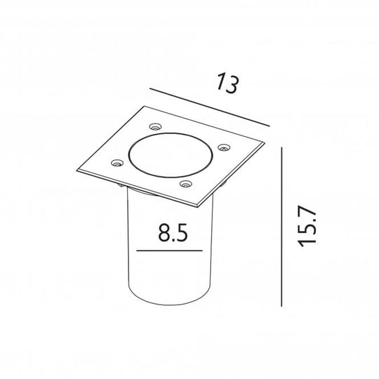 Rena Square 1 Light Inground Light Stainless Steel