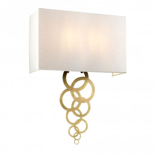 Rosa Large 2 Light Wall Light - Aged Brass