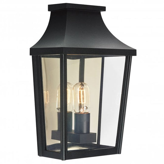 Turin 1 Light Half Wall Lantern      Black
