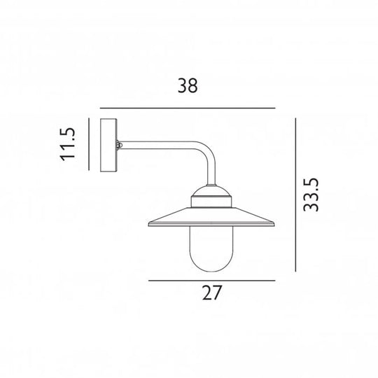 Vansbro 1 Light Wall Lantern Galvanized