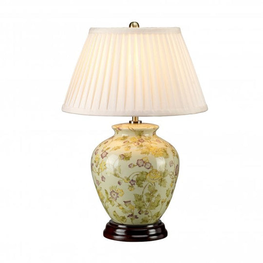 Yellow Flowers 1 Light Table Lamp