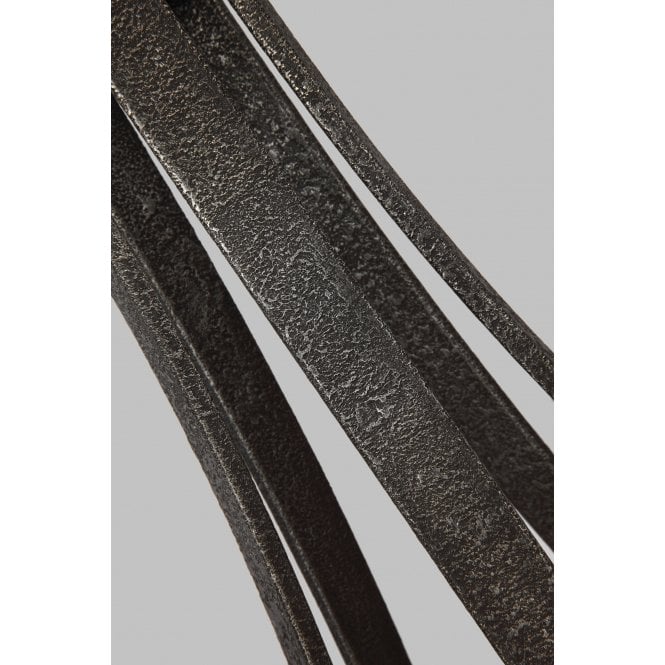 Angelo 5 Light Chandelier In Distressed Weathered Oak / Slate Grey Metal