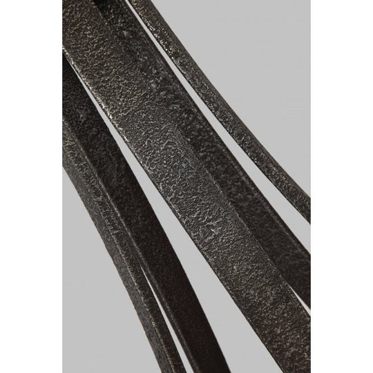 Angelo 5 Light Chandelier In Distressed Weathered Oak / Slate Grey Metal