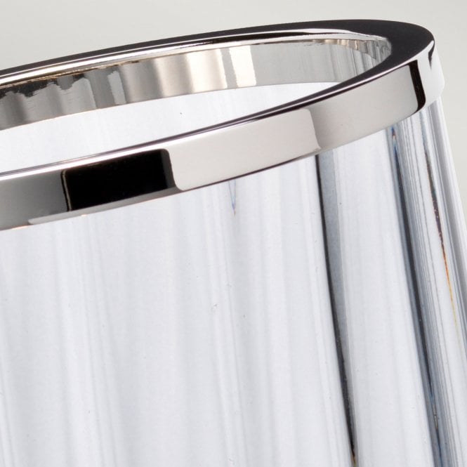 Arno Table Lamp With Smoked Glass And Polished Nickel Metal Work