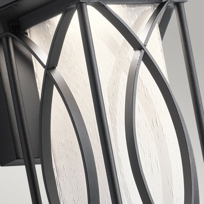 Ashbern Single Small Outdoor Wall Lantern IP44 Textured Black