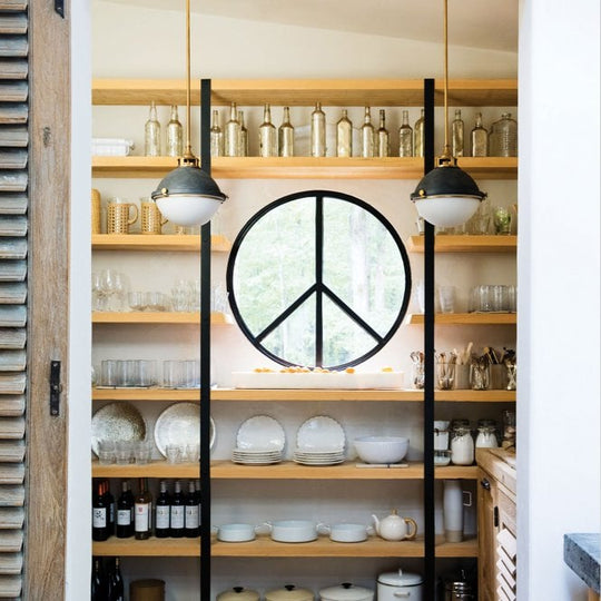 Fletcher 3 Light Medium Pendant Light Aged Zinc with Heritage Brass