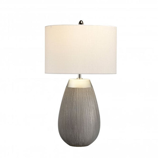 Harrow Table Lamp Silver with Hepplewhite (light grey) Shade
