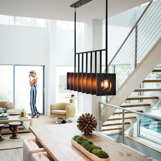 Ludlow 8 Light Pendant - Brushed Graphite