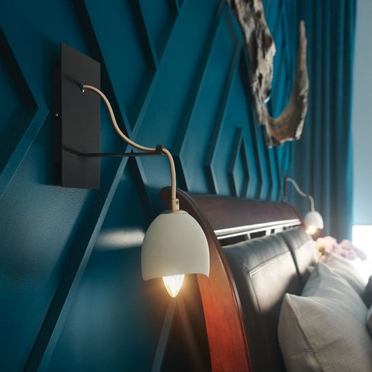 Nula Single Wall Light Shell White/Luxe Gold