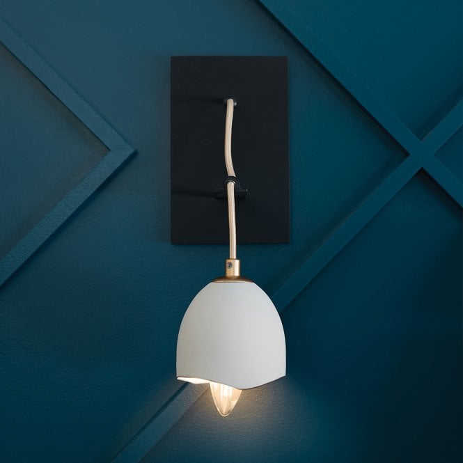 Nula Single Wall Light Shell White/Luxe Gold
