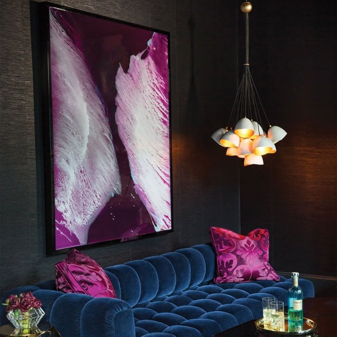 Nula 15 Light Pendant Shell White/Luxe Gold