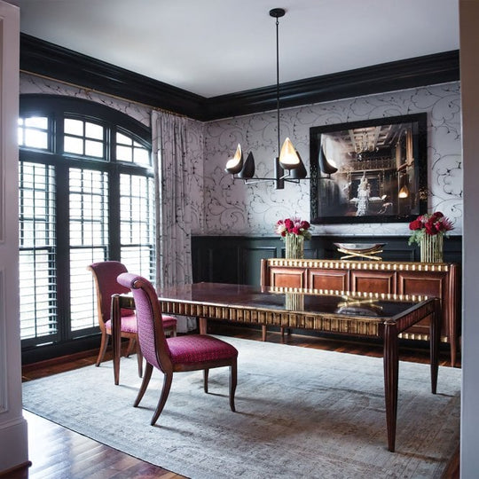 Ren 5 Light Chandelier Black / Gold